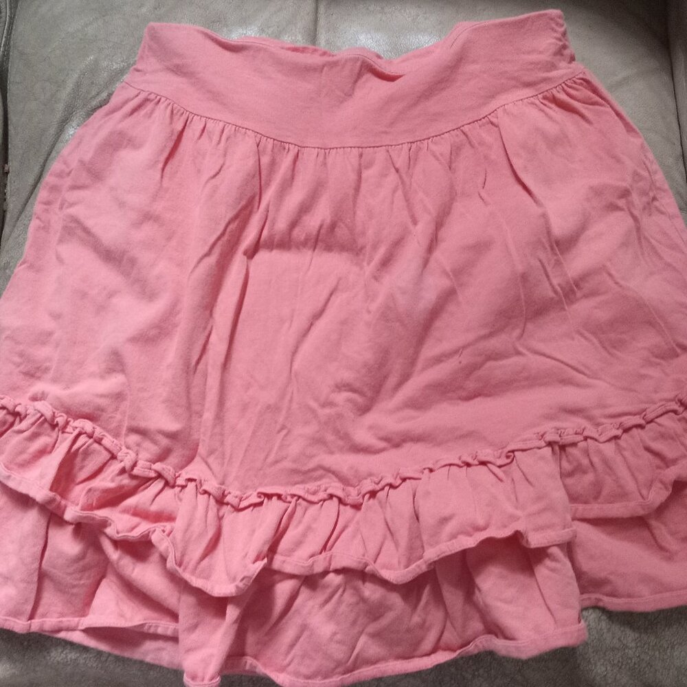 3/$20  Girl's Lands End kids Peach Skort skirt with shorts 14 (Large) 100%Cotton